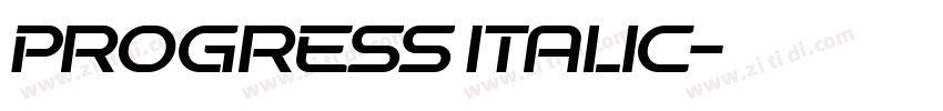Progress Italic字体转换